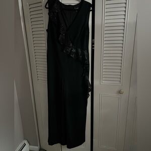 Black jumpsuit. Sleeveless with zip back. Size 16